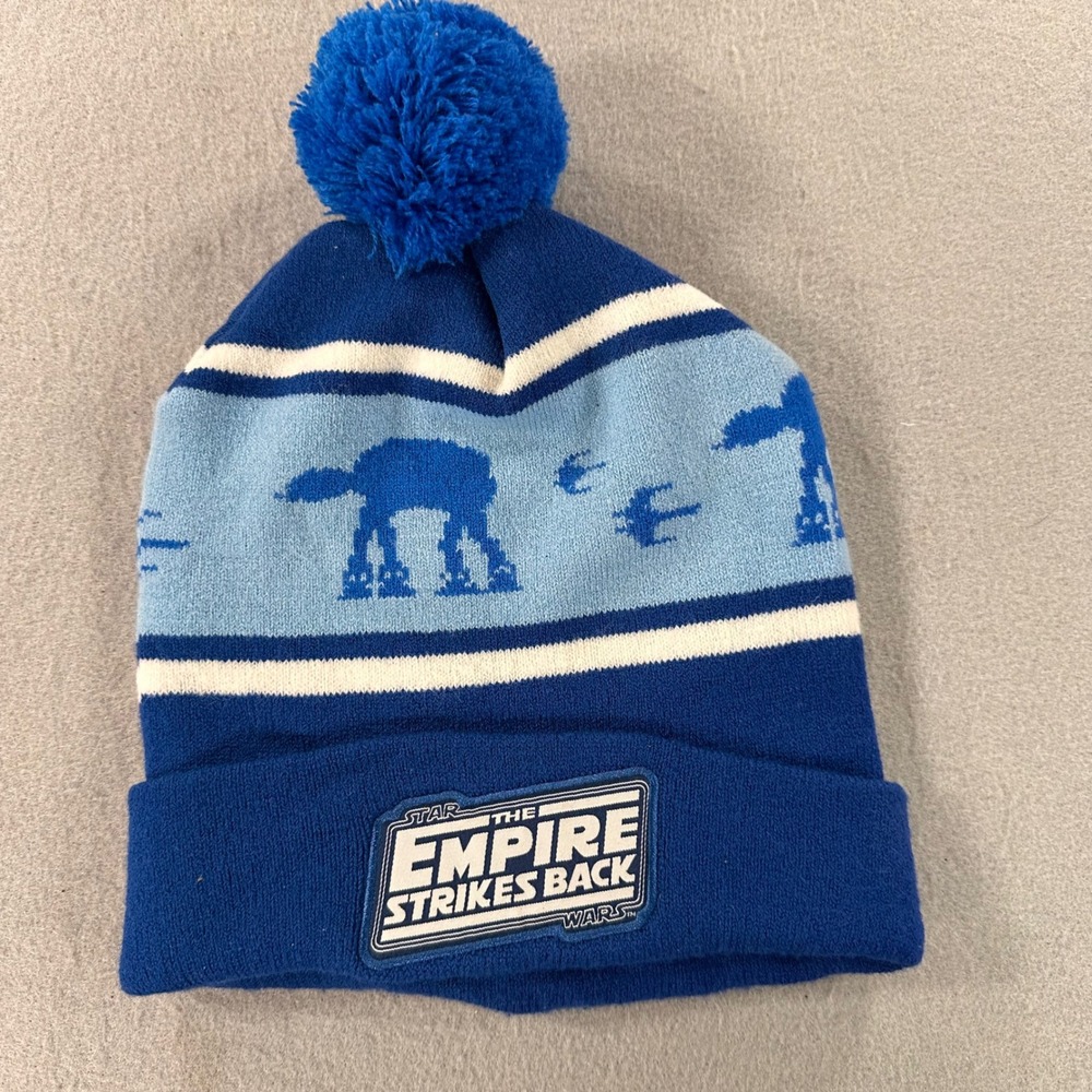 Star Wars Empire Strikes Back AT-AT X-Wing Blue Ski Winter Pom Hat CultureFly